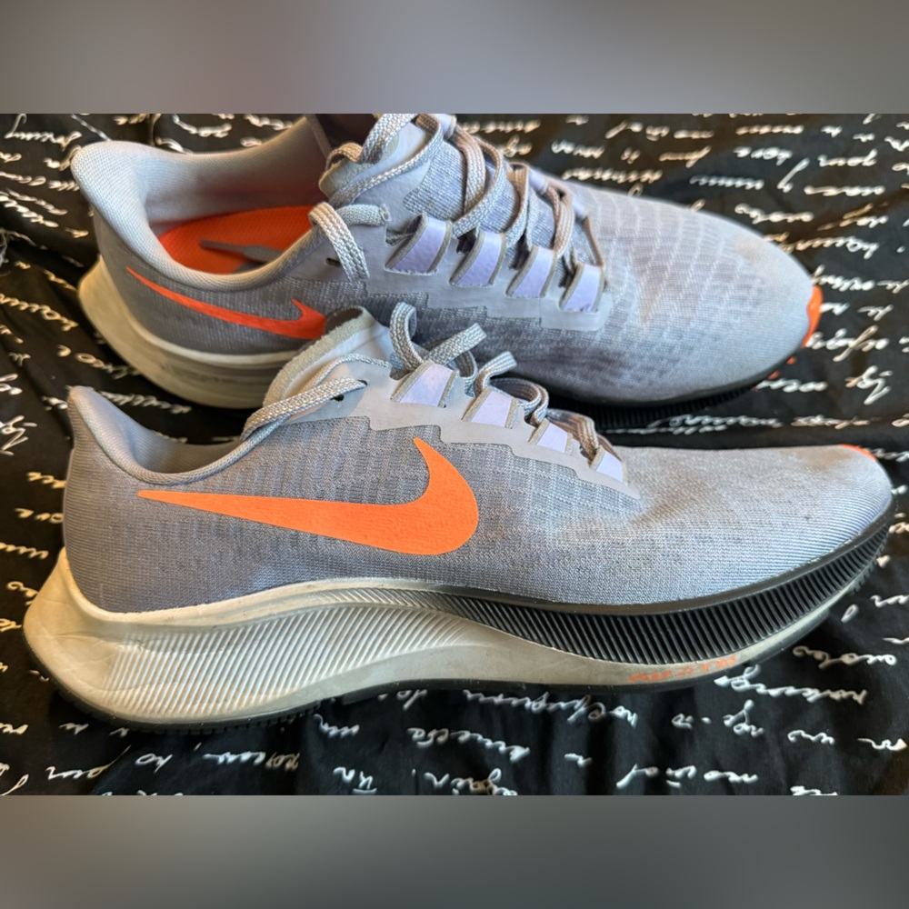 Nike Orange and Gray Athletic Shoes